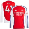 Maillot à Manches Longues Arsenal Rice 41 Domicile 2024-25 Pour Homme